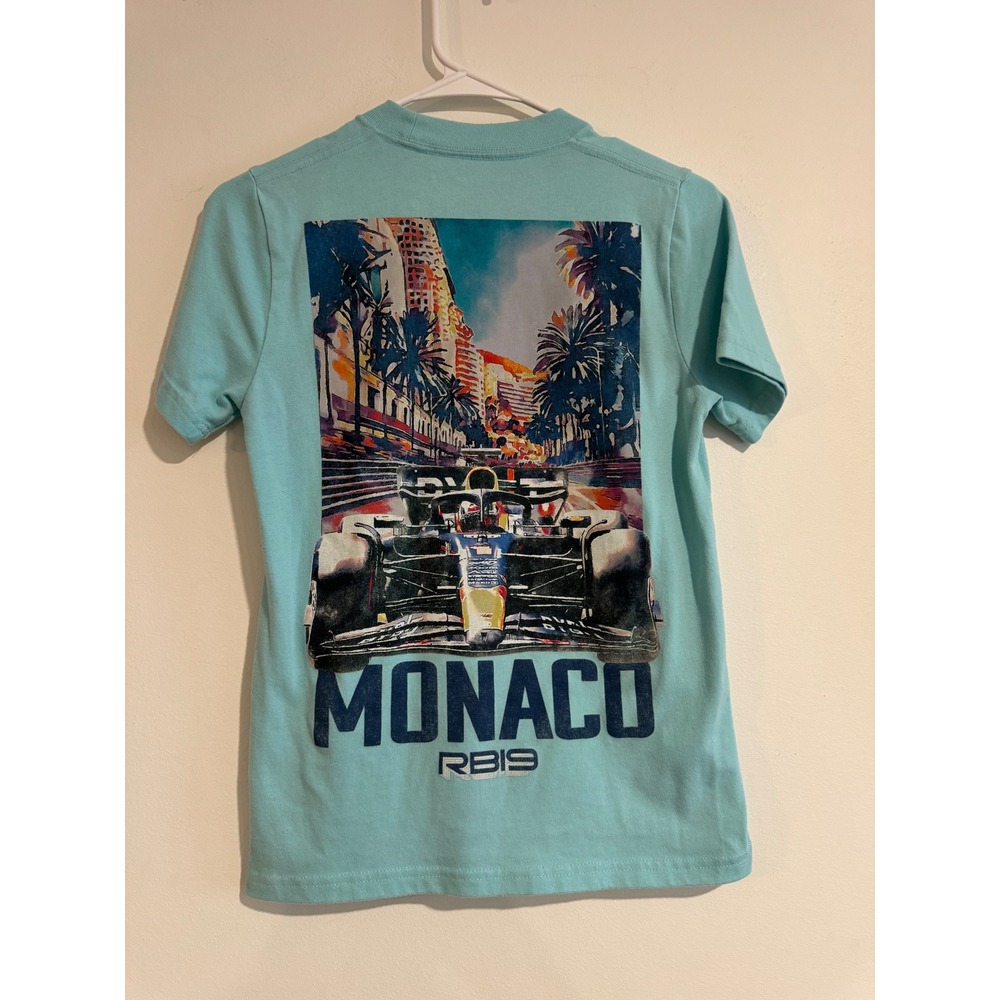 Abercrombie Kids Red Bull Racing Monaco Tee Boys 11/12 Blue Graphic Shirt F1